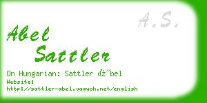 abel sattler business card